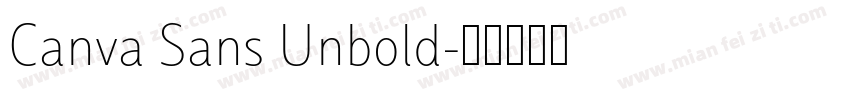 Canva Sans Unbold字体转换